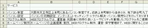 あふれた文字