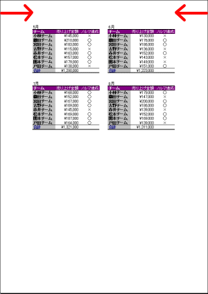 中央寄せ設定完了