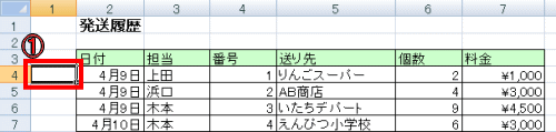 固定したい次の行のセルを選択